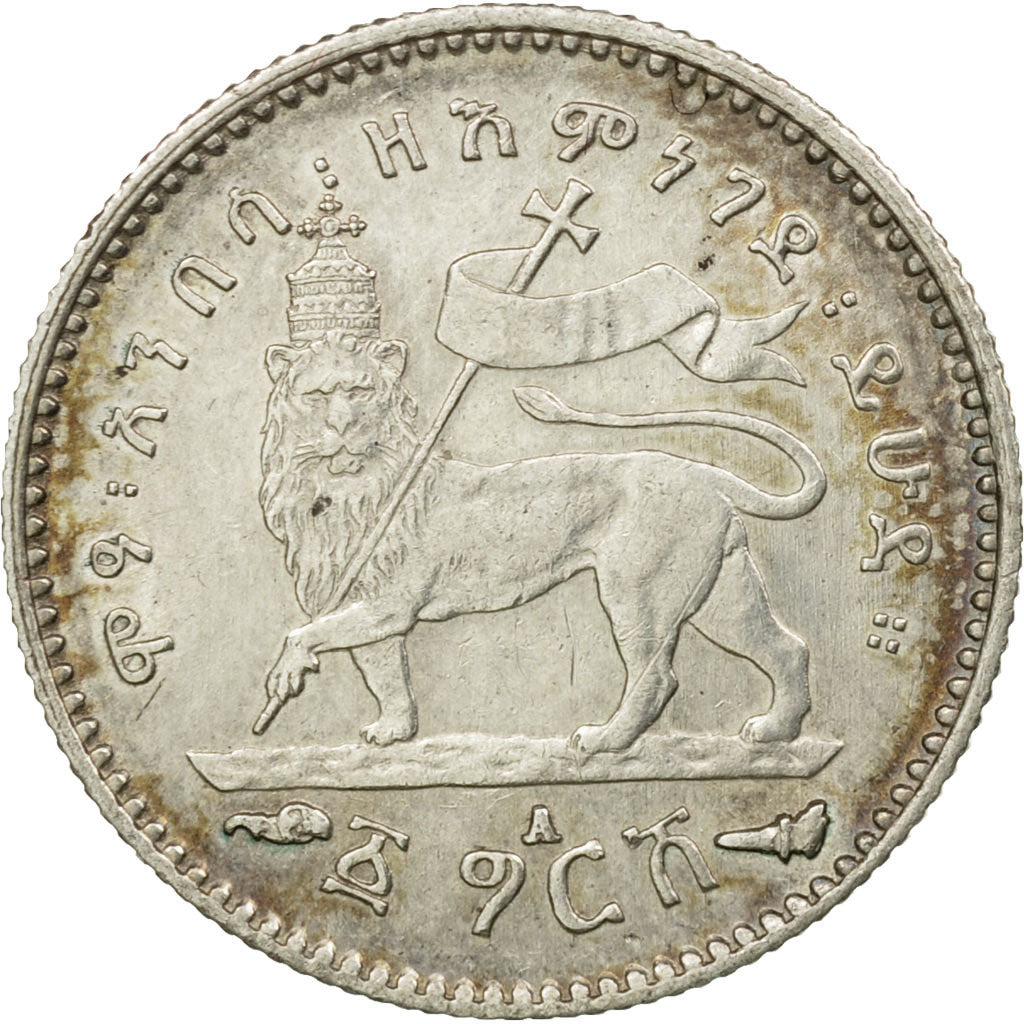 Coin, Ethiopia, Menelik II, Gersh, 1903 (EE 1895), Paris, AU(55-58), Silver