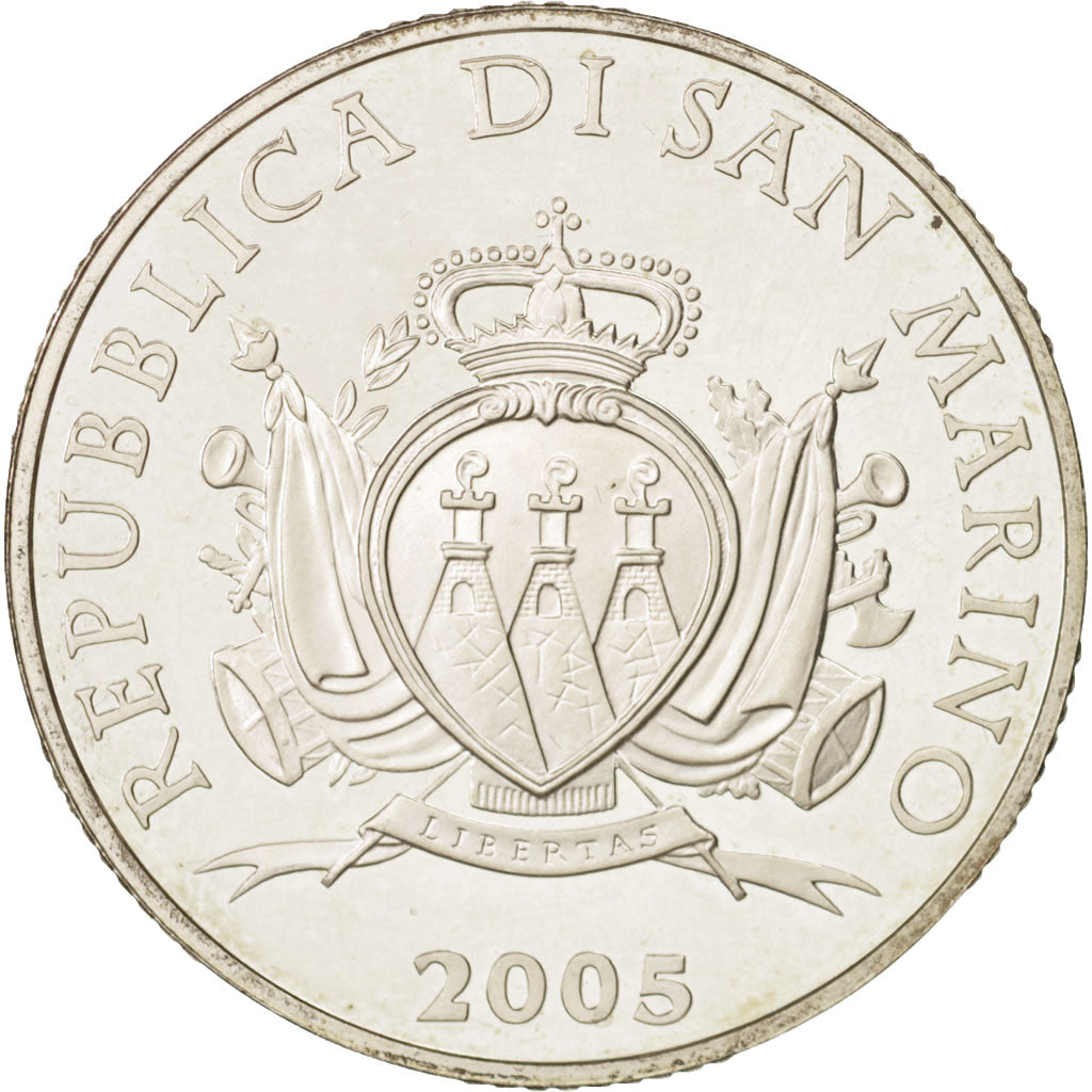 San Marino, 10 Euro, 2005, Silver, KM:344