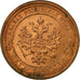 Coin, Russia, Nicholas II, Kopek, 1878, St. Petersburg, MS(60-62), Copper