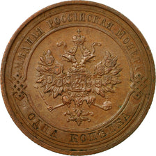 Moneda, Rusia, Nicholas II, Kopek, 1911, St. Petersburg, MBC+, Cobre, KM:9.2