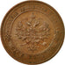 Moneda, Rusia, Nicholas II, Kopek, 1911, St. Petersburg, MBC+, Cobre, KM:9.2