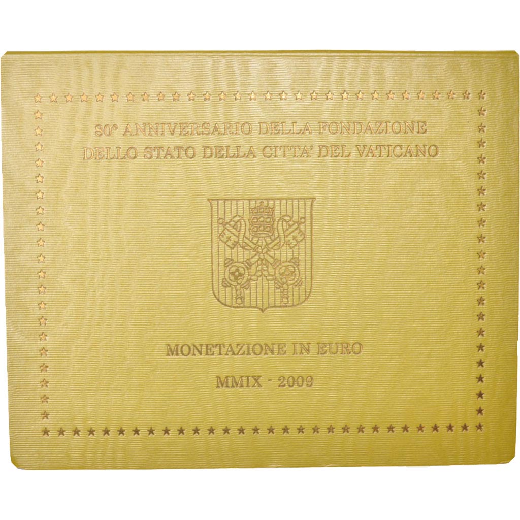Vatican, 1 Cent to 2 Euro, 2009, Mint Set, Bi-Metallic