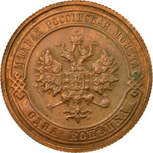 Coin, Russia, Nicholas II, Kopek, 1916, Petrograd, AU(55-58), Copper, KM:9.3