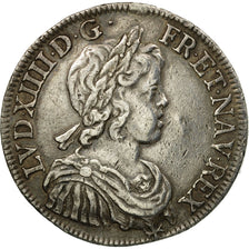 Coin, France, Louis XIV, 1/2 Écu à la mèche courte, 1643, Paris