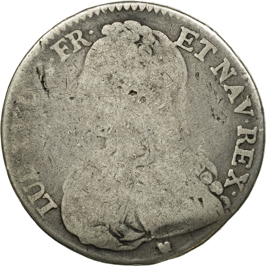 Monnaie, France, Louis XV, 1/2 Écu aux branches d'olivier, 1729 G, Poitiers