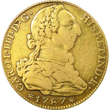 Coin, Spain, Charles III, 4 Escudos, 1787, Madrid, VF(30-35), Gold, KM:418.1a