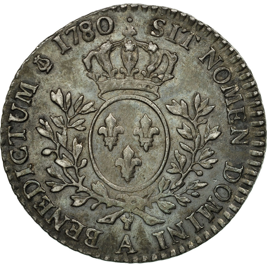 Coin, France, Louis XVI, 1/5 Écu, 24 Sols, 1/5 ECU, 1780, Paris, AU(55-58)