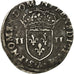 Moneda, Francia, Charles X, 1/4 Ecu, 1591, Paris, BC+, Plata, Sombart:4670