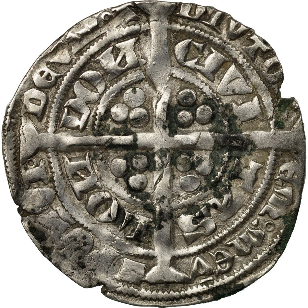 Coin, Great Britain, Edward III, Gros, 1354-1355, London, VF(20-25), Silver