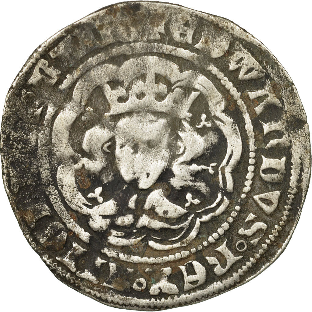 Coin, Great Britain, Edward III, Half Groat, York, F(12-15), Silver, Spink:1581