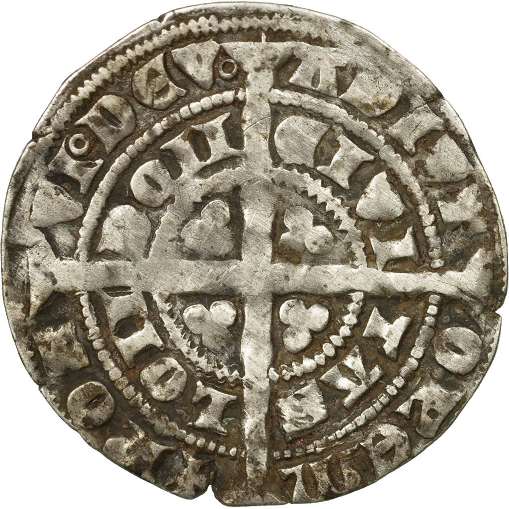 Coin, Great Britain, Edward III, Half Groat, London, VF(20-25), Silver