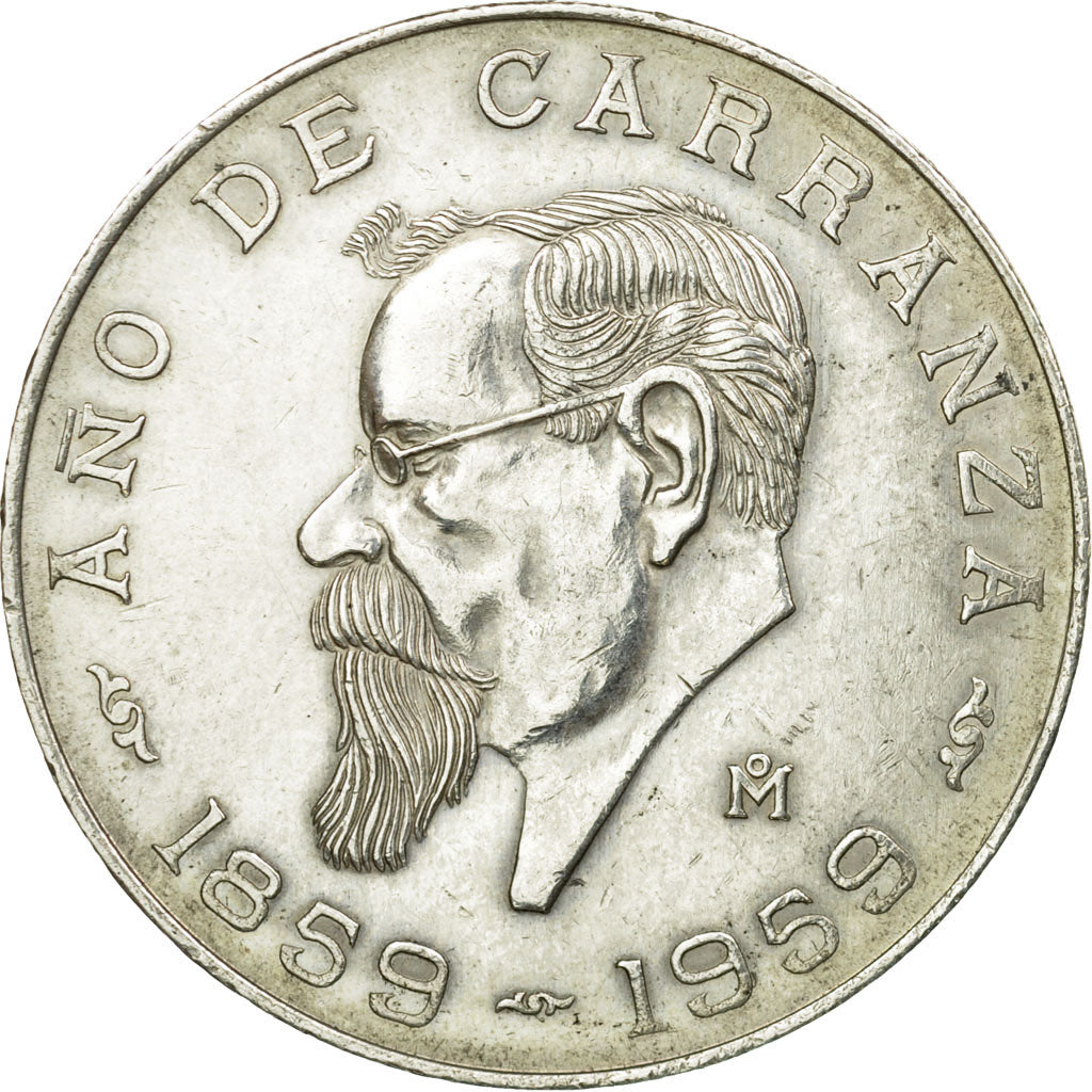 Munten, Mexico, 5 Pesos, 1959, Mexico City, PR, Zilver, KM:471