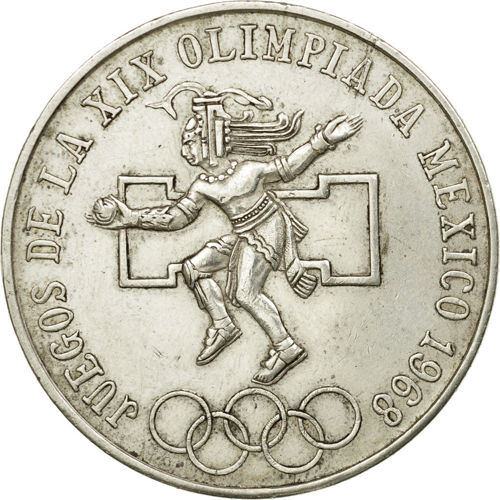 Coin, Mexico, 25 Pesos, 1968, Mexico, AU(50-53), Silver, KM:479.1