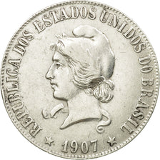 Coin, Brazil, 2000 Reis, 1907, VF(30-35), Silver, KM:508