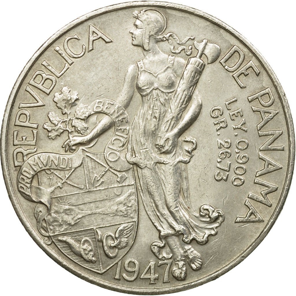 Monnaie, Panama, Balboa, 1947, SUP, Argent, KM:13