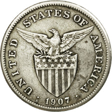 Coin, Philippines, Peso, 1907, San Francisco, VF(30-35), Silver, KM:172