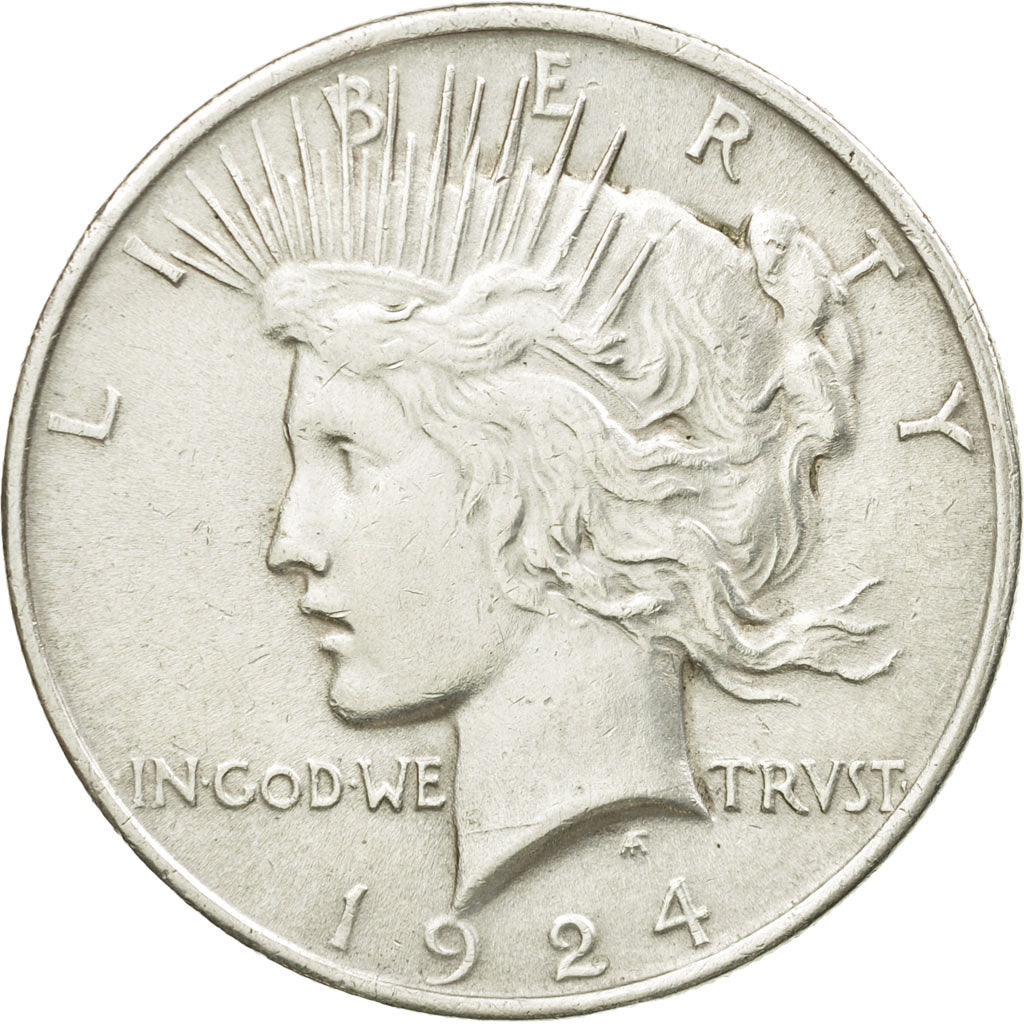 Monnaie, États-Unis, Peace Dollar, 1924, Philadelphie, TTB
