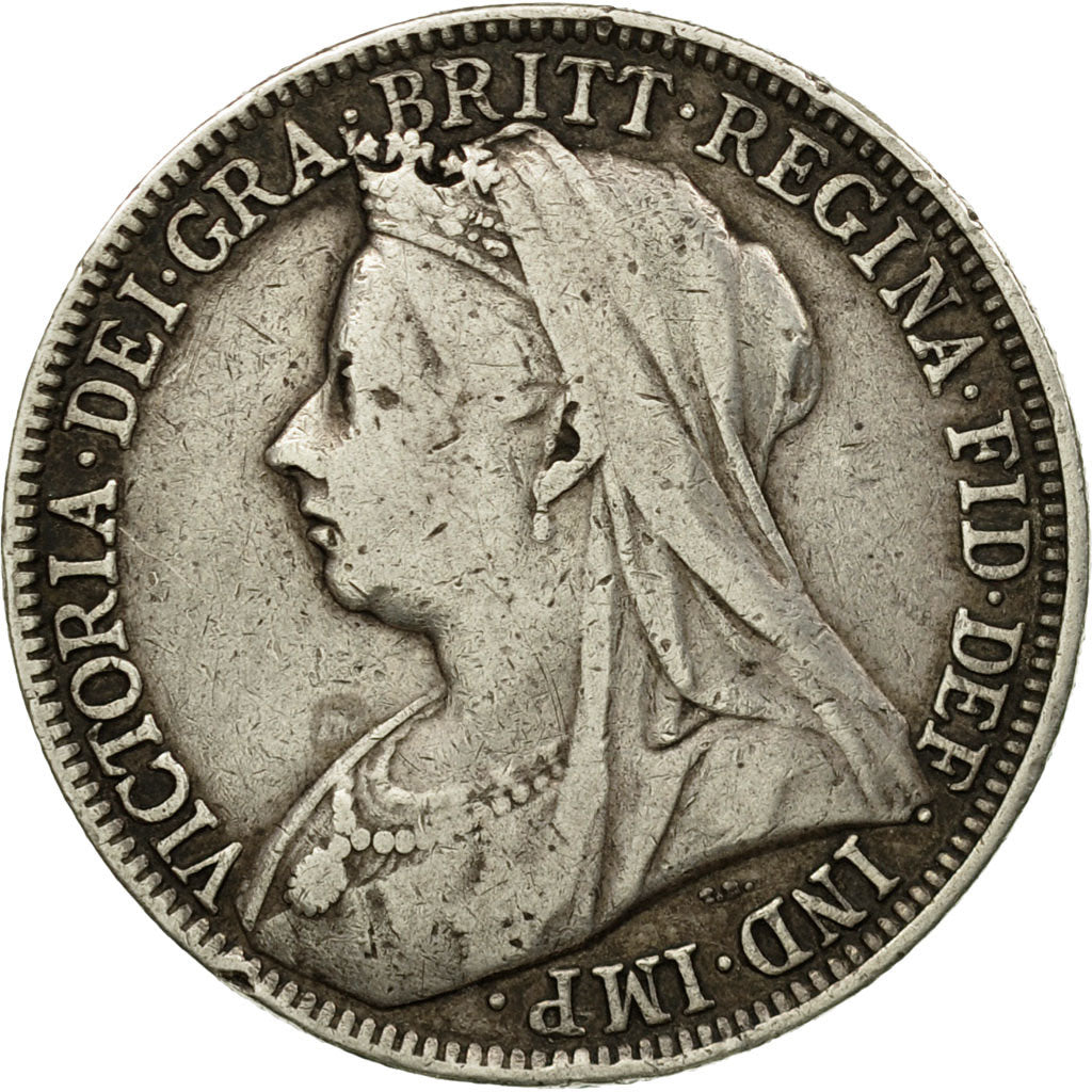 Coin, Great Britain, Victoria, Florin, Two Shillings, 1901, VF(30-35), Silver