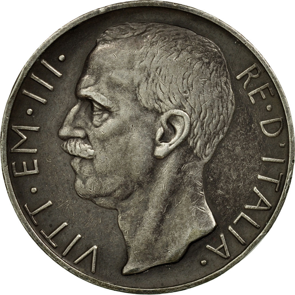 Coin, Italy, Vittorio Emanuele III, 10 Lire, 1927, Rome, EF(40-45), Silver