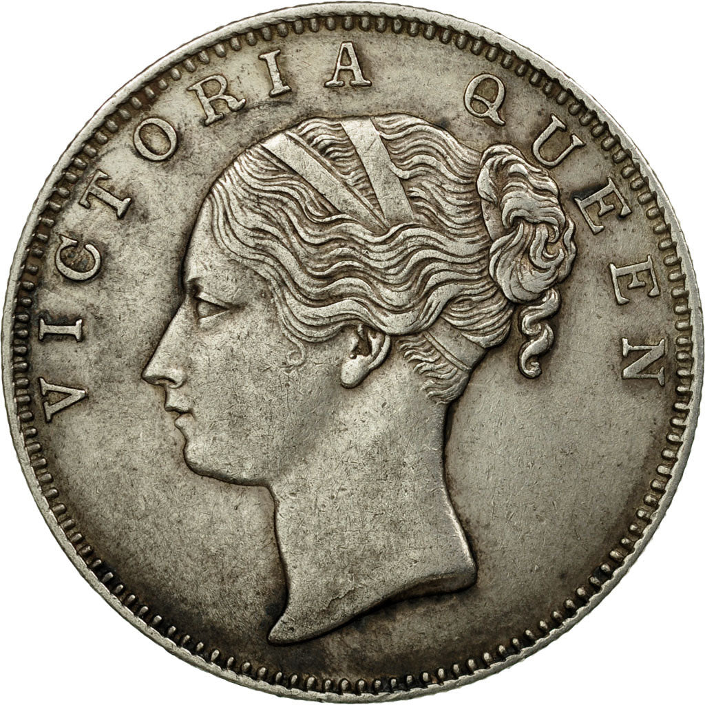 Coin, INDIA-BRITISH, Victoria, Rupee, 1840, Calcutta, AU(55-58), Silver
