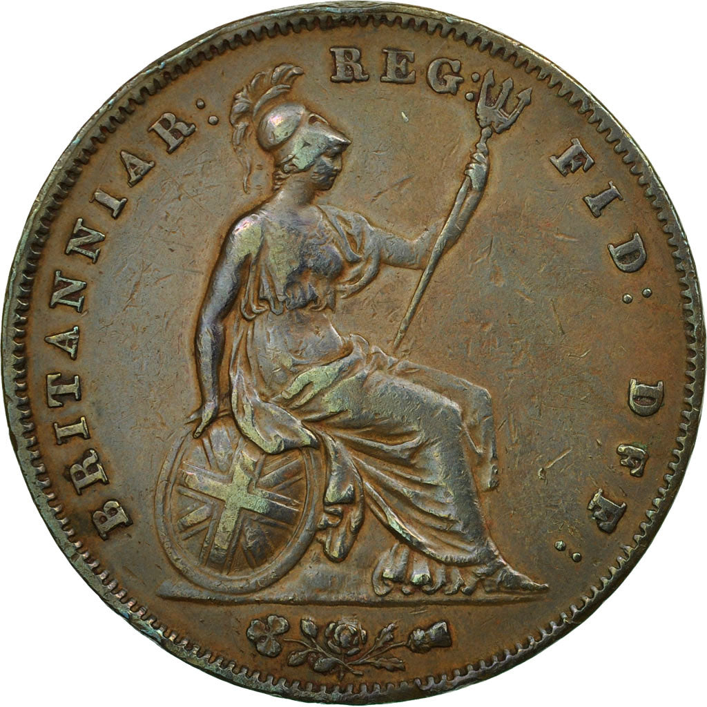 Coin, Great Britain, Victoria, Penny, 1844, EF(40-45), Copper, KM:739