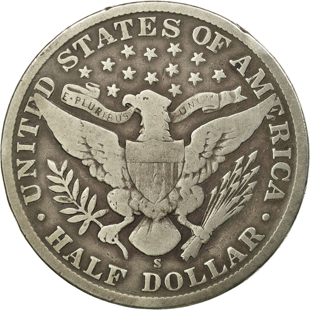 Coin, United States, Barber Half Dollar, 1909, San Francisco, F(12-15)