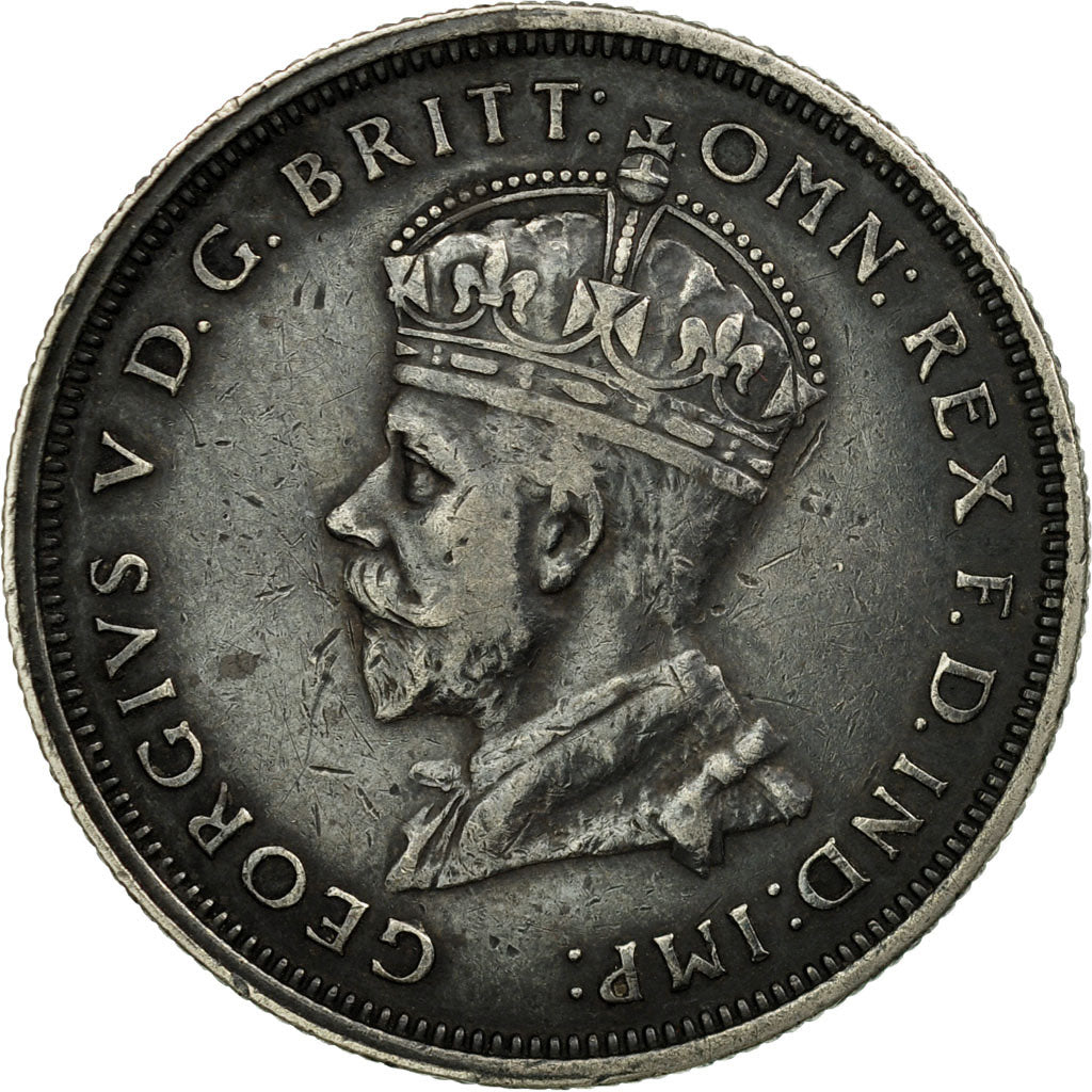 Coin, Australia, George V, Florin, 1927, Melbourne, EF(40-45), Silver, KM:31
