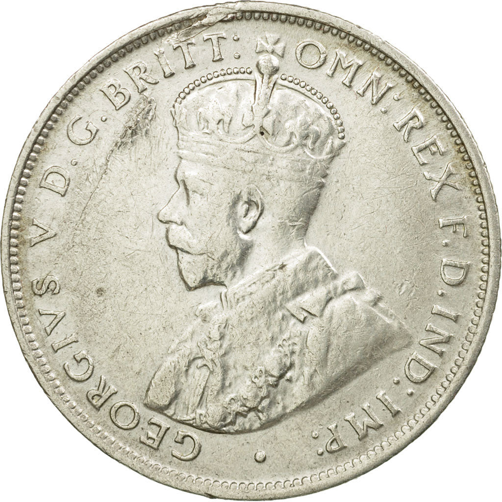 Coin, BRITISH WEST AFRICA, George V, 2 Shillings, 1913, EF(40-45), Silver, KM:13