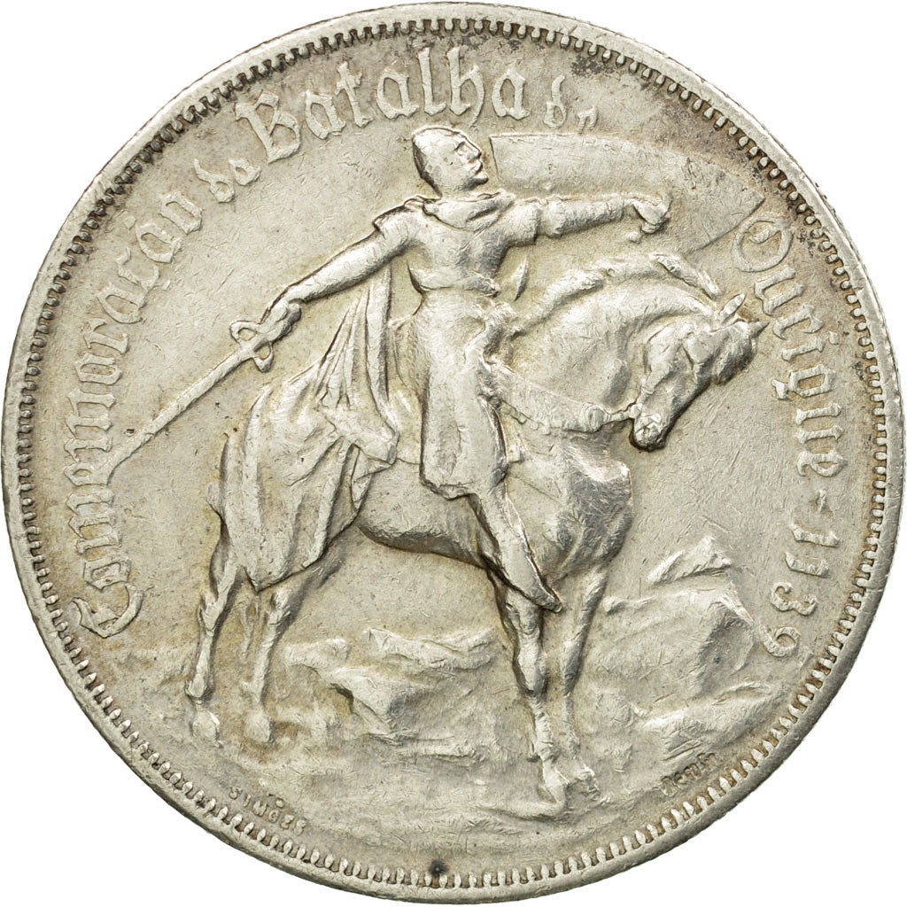 Coin, Portugal, 10 Escudos, 1928, EF(40-45), Silver, KM:579