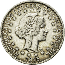 Moneta, Brasile, 2000 Reis, 1913, BB, Argento, KM:514
