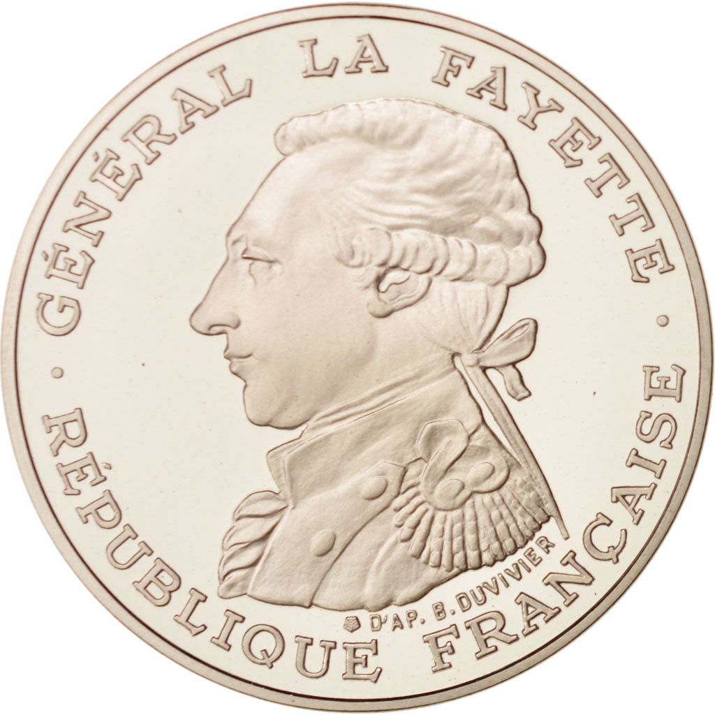 France, Lafayette, 100 Francs, 1987, Palladium, KM:962d
