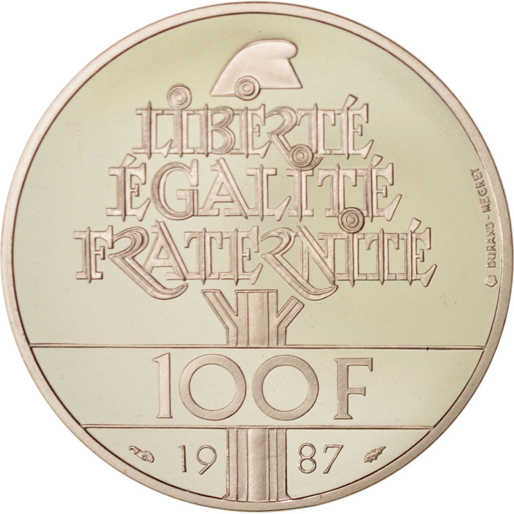 France, Lafayette, 100 Francs, 1987, Palladium, KM:962d