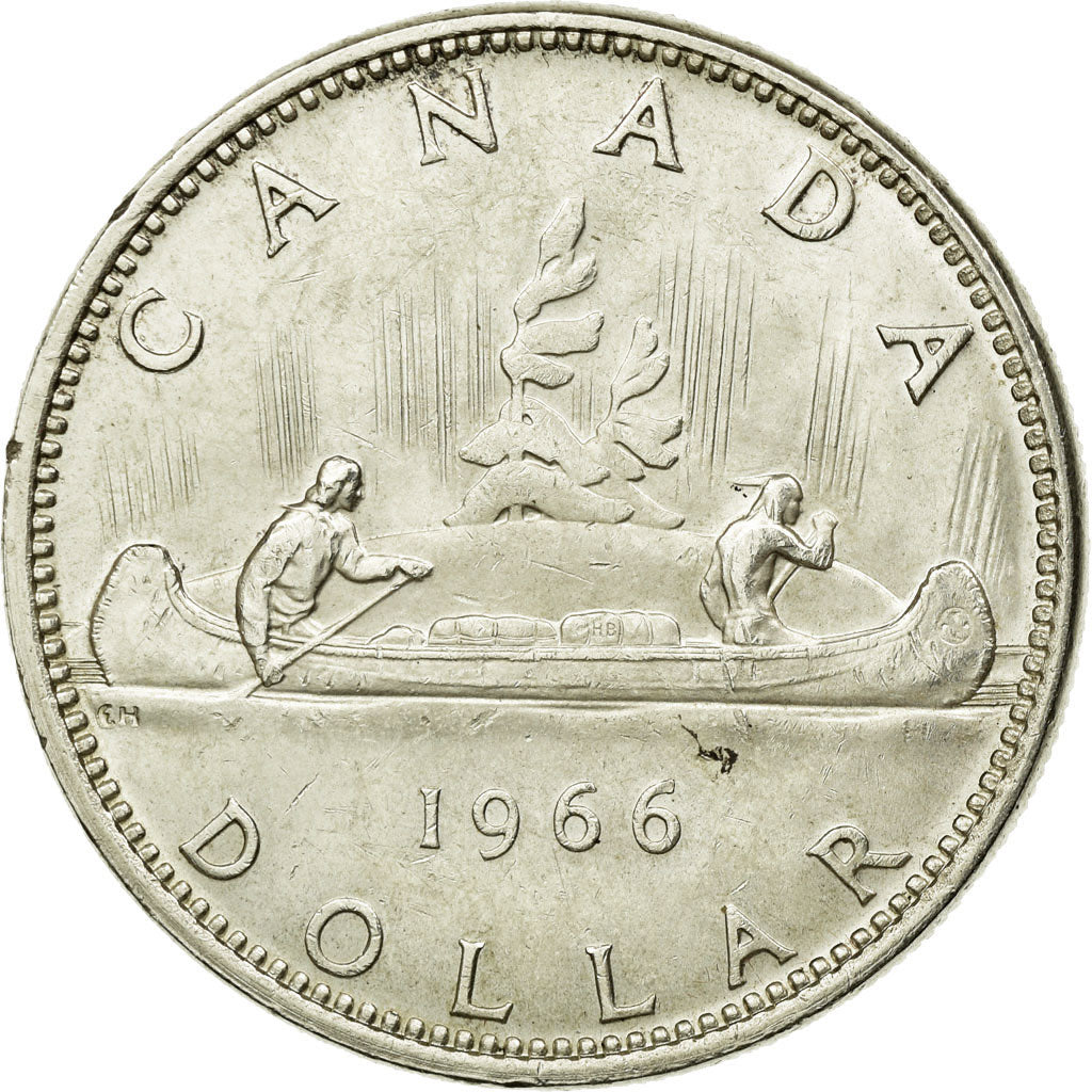 Coin, Canada, Elizabeth II, Dollar, 1966, Royal Canadian Mint, Ottawa