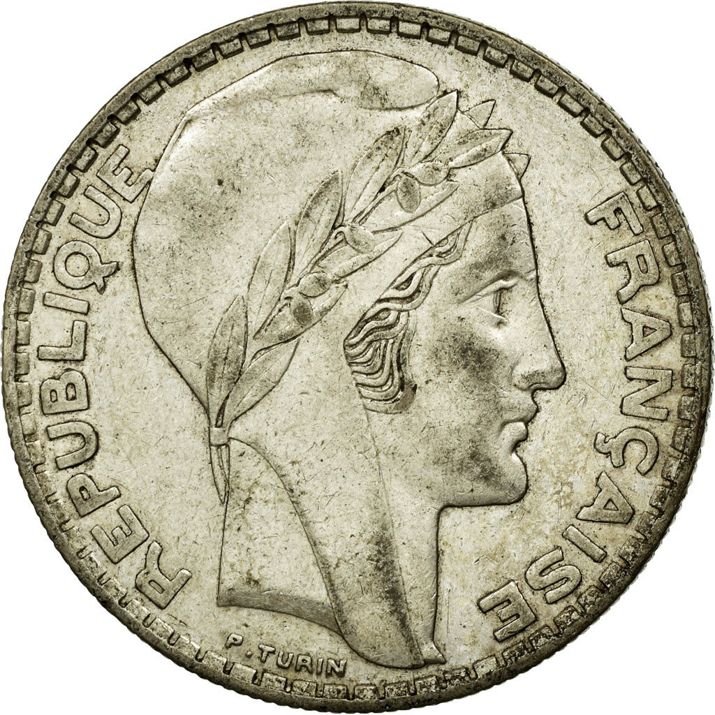 Münze, Frankreich, Turin, 20 Francs, 1937, Paris, SS, Silber, KM:879