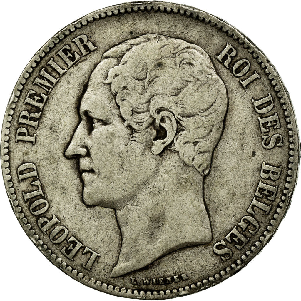 Coin, Belgium, Leopold I, 5 Francs, 5 Frank, 1851, VF(30-35), Silver, KM:17