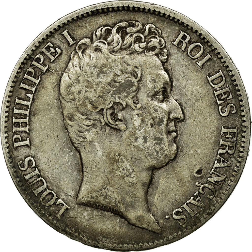 Munten, Frankrijk, Louis-Philippe, 5 Francs, 1830, Rouen, FR+, Zilver, KM:735.2