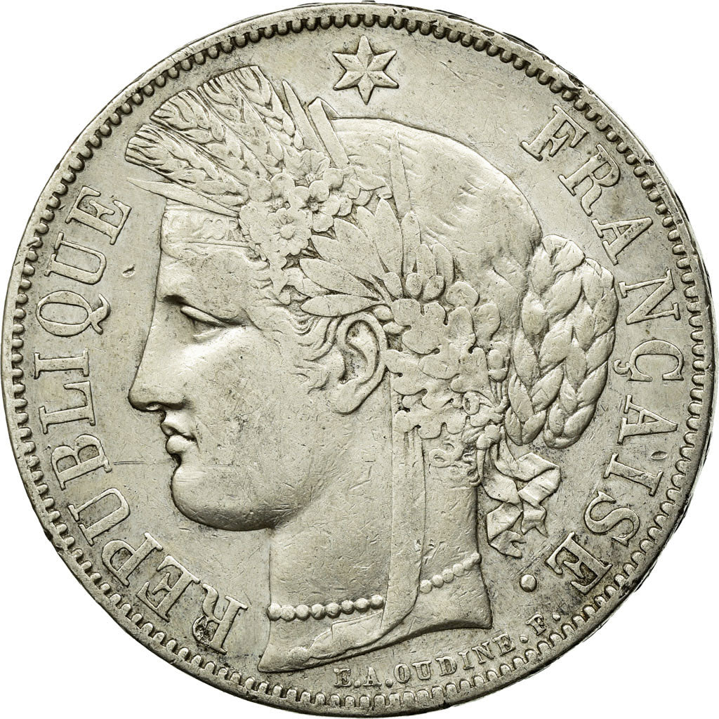 Coin, France, Cérès, 5 Francs, 1850, Paris, EF(40-45), Silver, KM:761.1