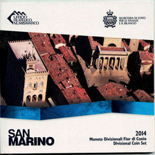 San Marino, 1 Cent to 2 Euro, 2014, MS, Bi-Metallic