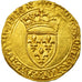 Moneda, Francia, Charles VI, Ecu d'or à la Couronne, Ecu d'or, 1394, MBC, Oro