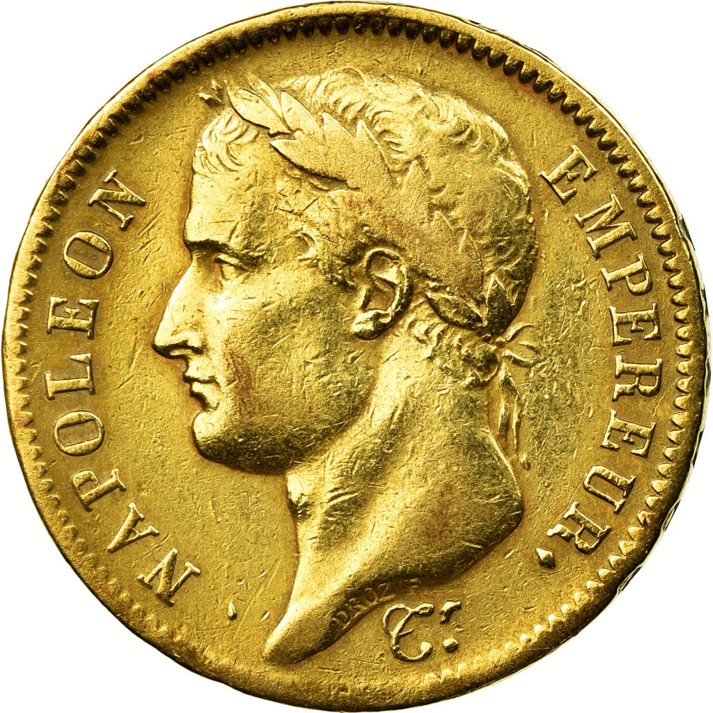 Coin, France, Napoléon I, 40 Francs, 1811, Paris, VF(30-35), Gold, KM:696.1