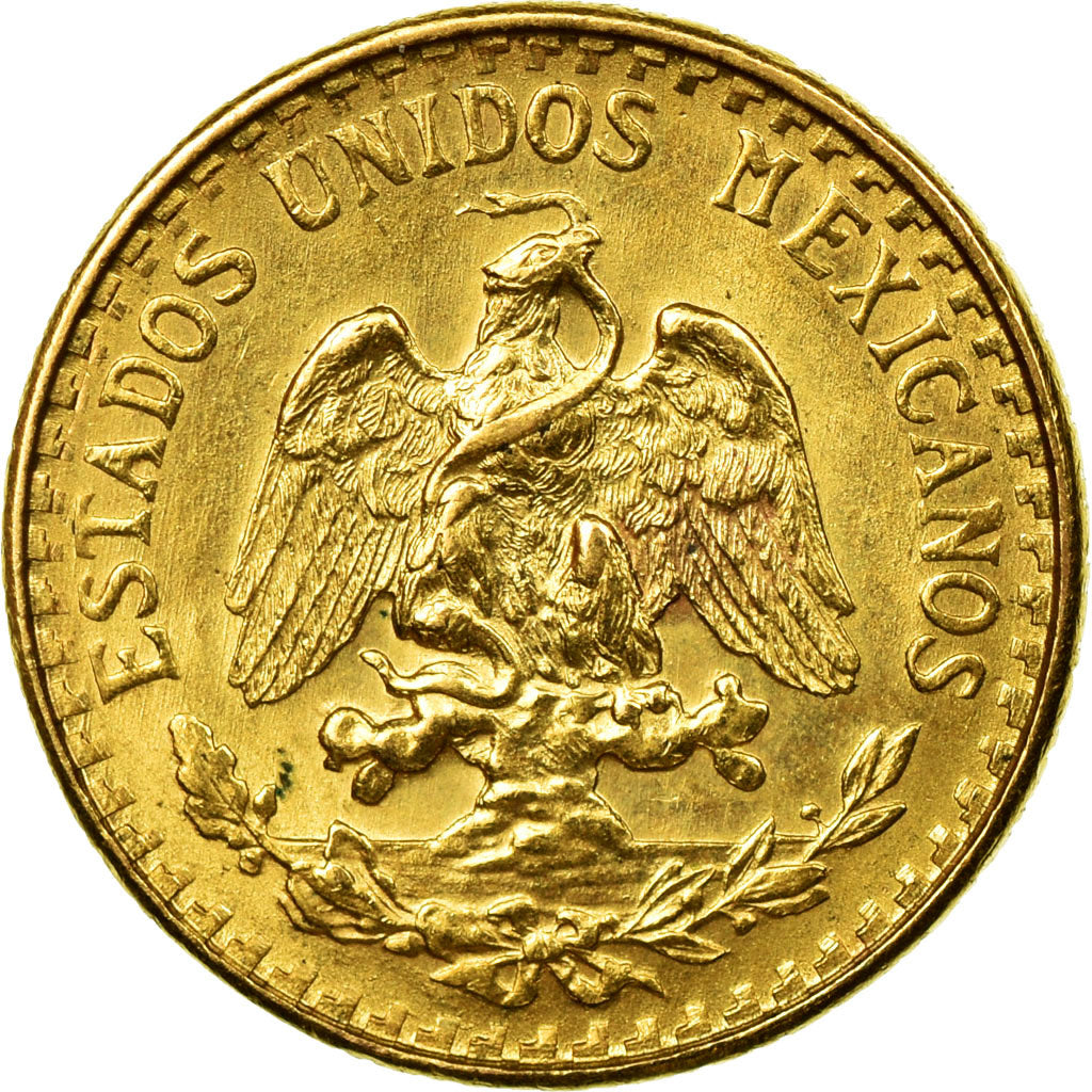 Moneta, Messico, 2 Pesos, 1945, Mexico City, SPL-, Oro, KM:461