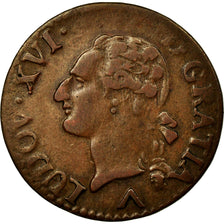 Coin, France, Louis XVI, Liard, 1782, Lille, EF(40-45), Copper