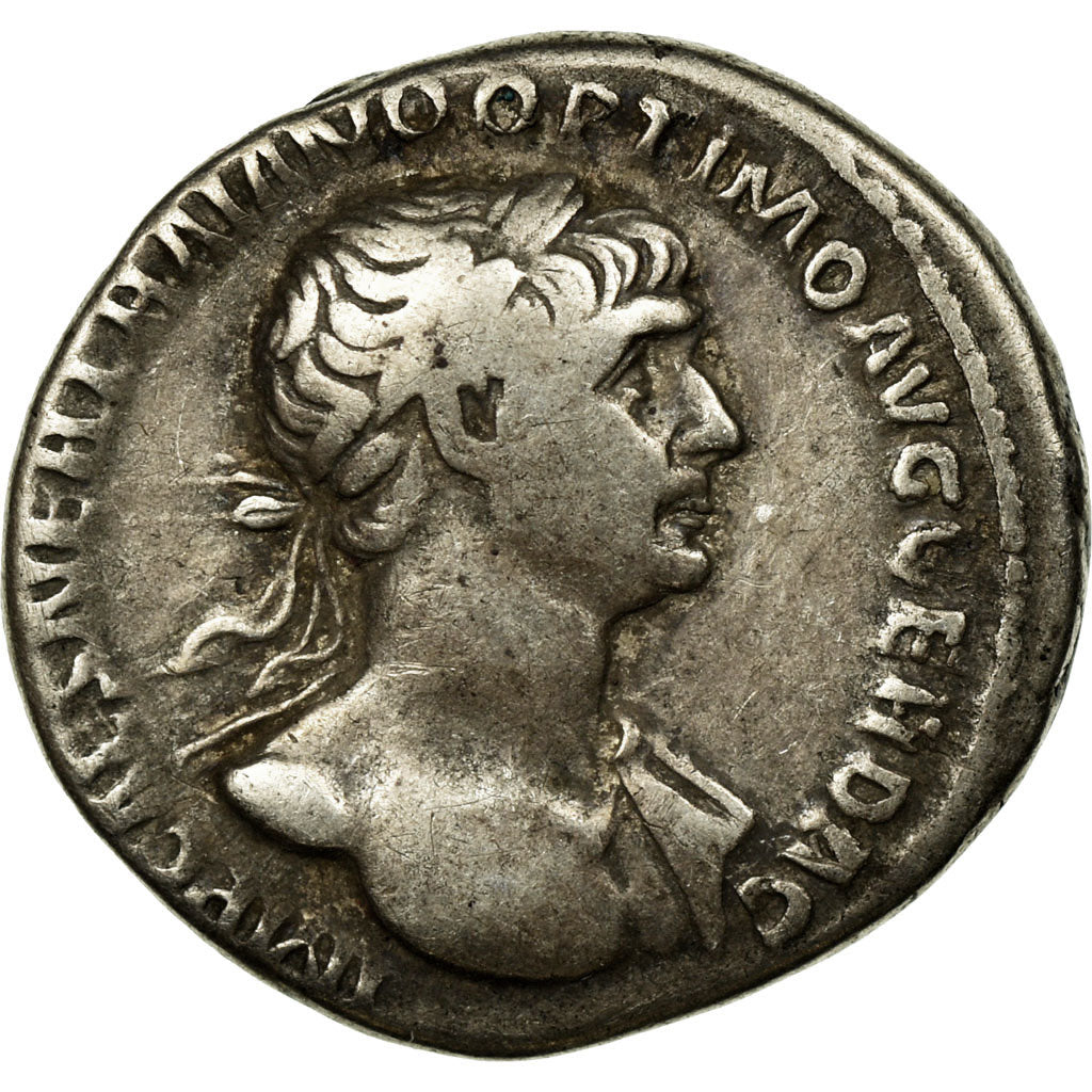 Moneta, Trajan, Denarius, 114-117, Rome, BB, Argento, RIC:355