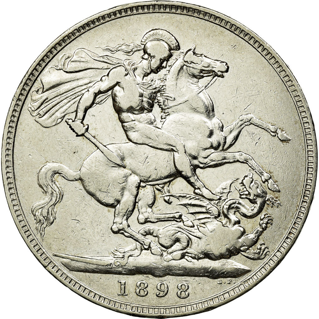 Coin, Great Britain, Victoria, Crown, 1898, VF(30-35), Silver, KM:783
