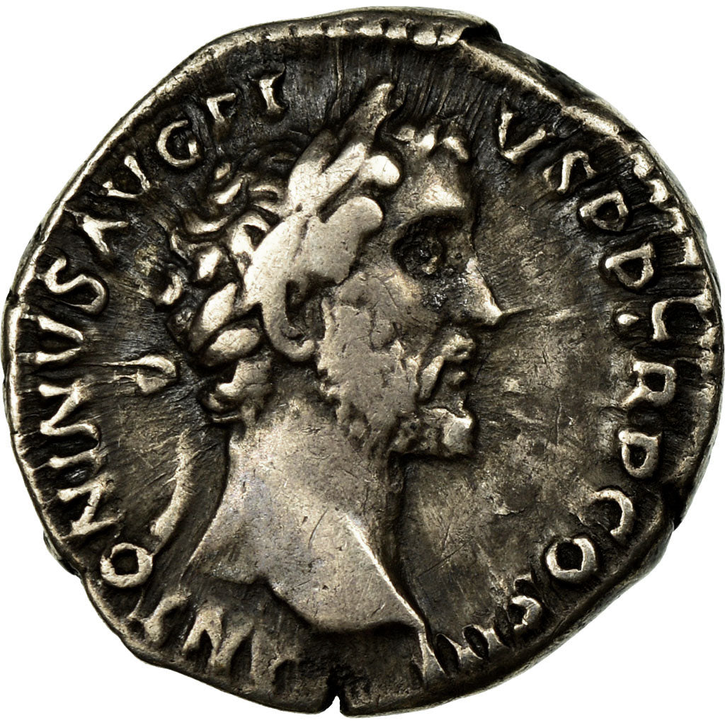 Coin, Antoninus Pius with Marcus Aurelius, Denarius, 141-143, Rome, AU(50-53)