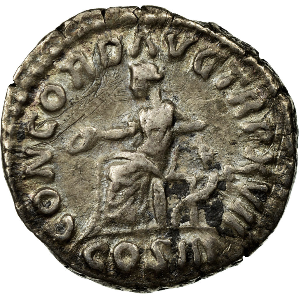 Coin, Marcus Aurelius, Denarius, 163, Rome, AU(50-53), Silver, RIC:59
