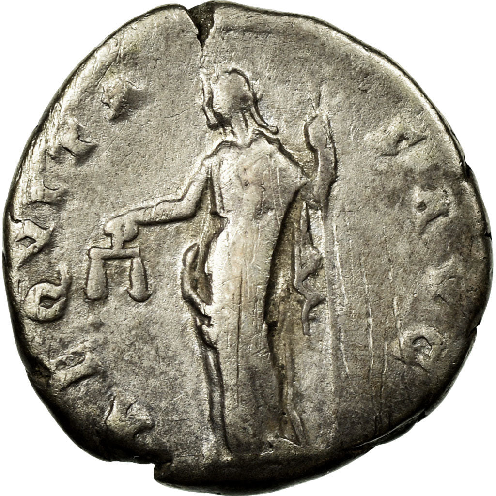Moneta, Antoninus Pius, Denarius, 141, Rome, VF(30-35), Srebro, RIC:61