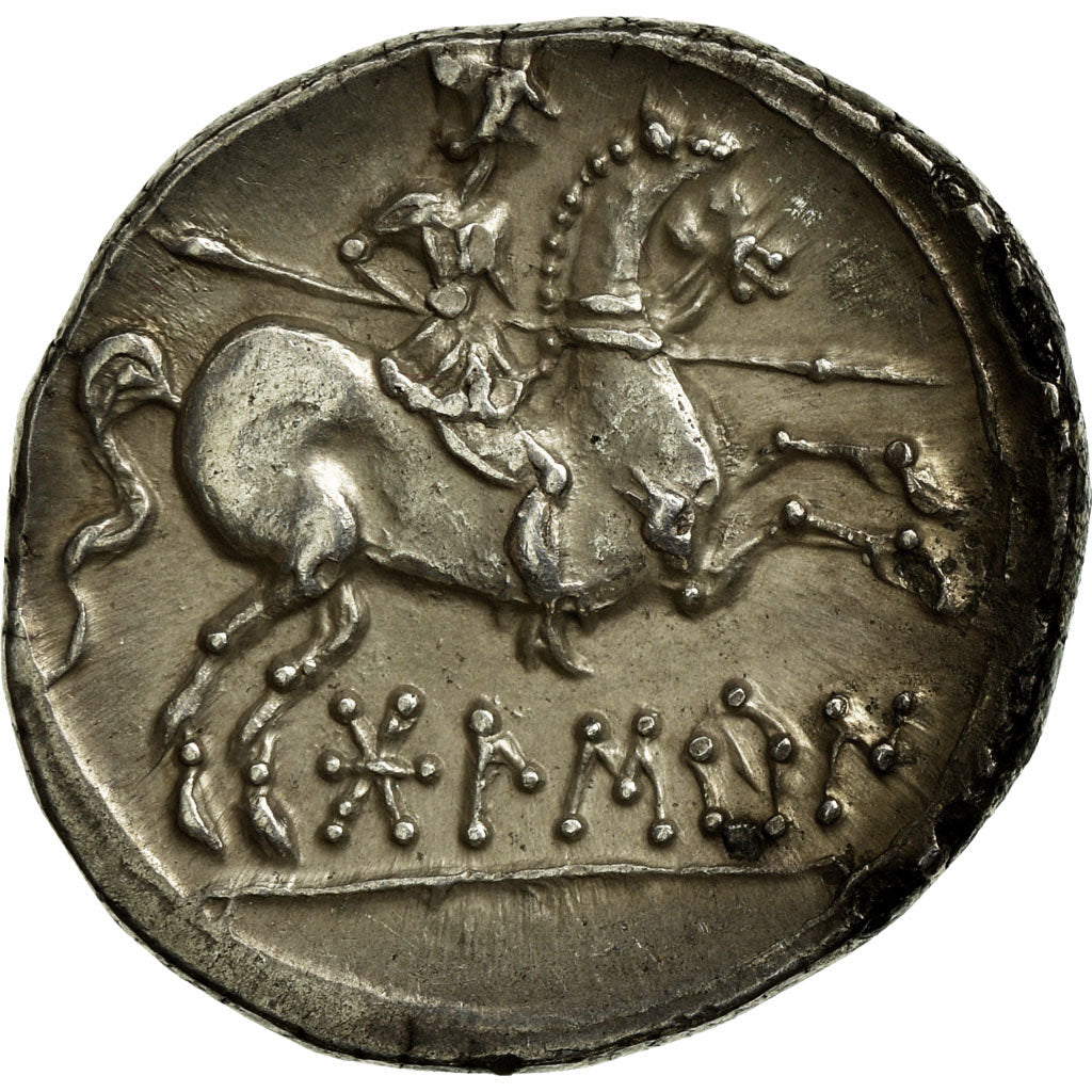 Coin, Spain, Bolskan, Denarius, 1st century BC, Osca, AU(55-58), Silver
