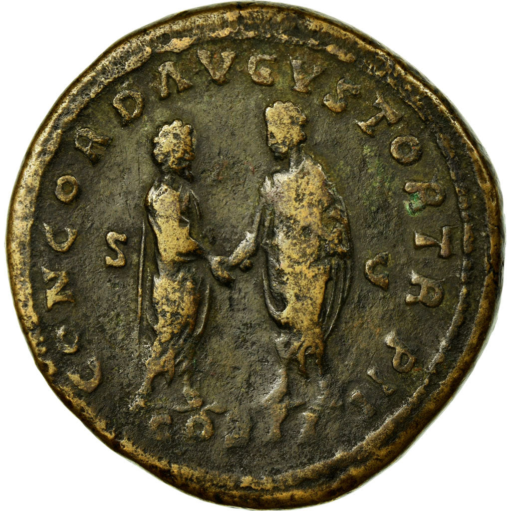 Coin, Lucius Verus, Sestertius, 162, Rome, VF(30-35), Copper, RIC:1308