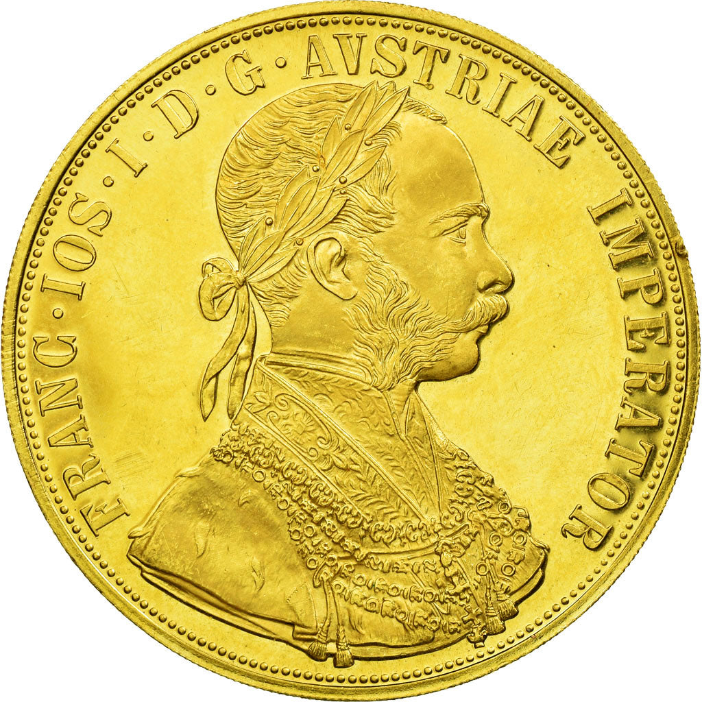 Moneta, Austria, Franz Joseph I, 4 Ducat, 1915, Vienna, Official restrike, SPL